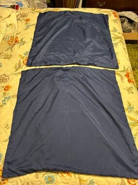 Pair blue pillow covers